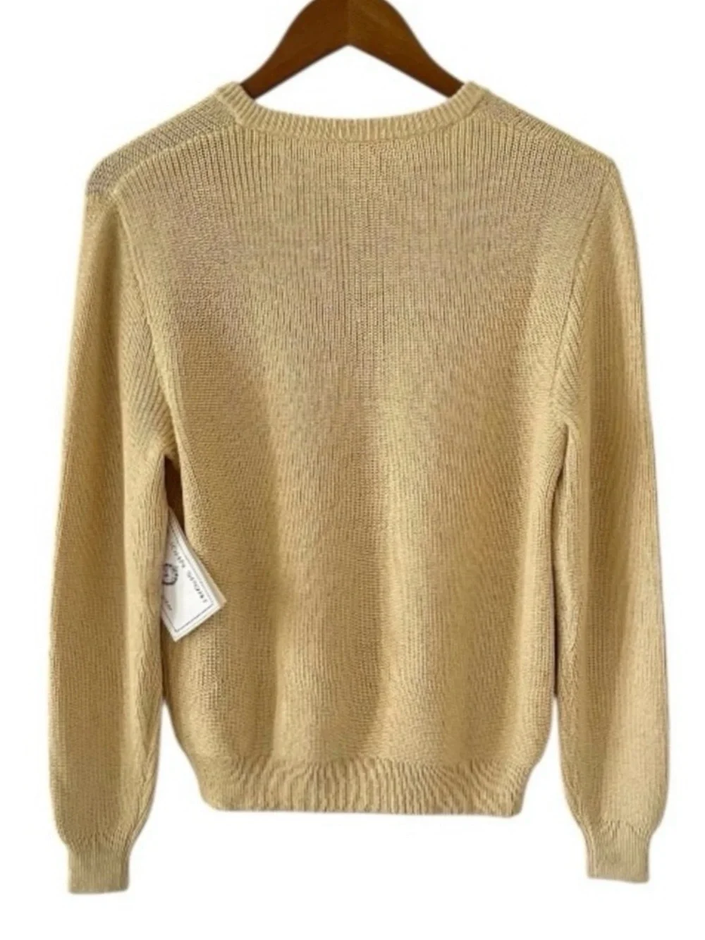 St. John Yellow V-Neck Long Sleeve Wool Blend Knit Sweater Size 2